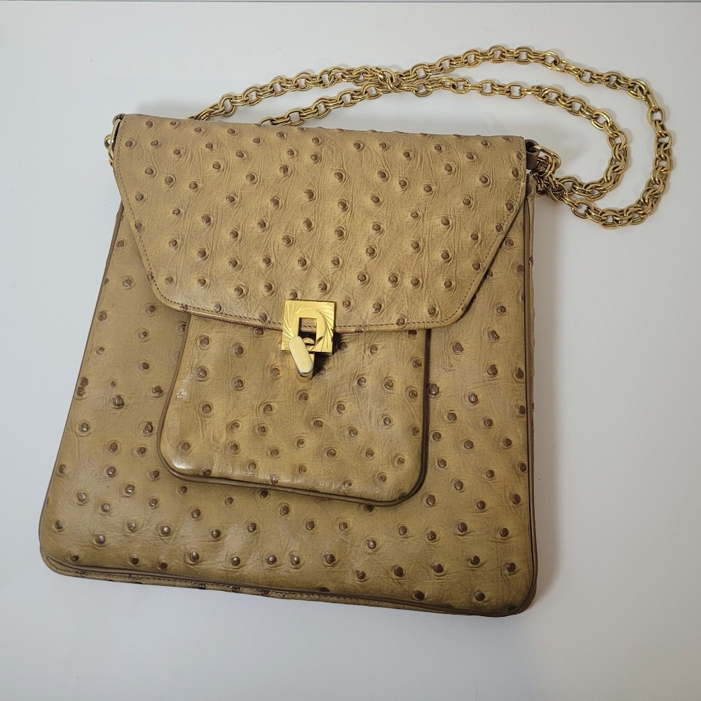 Vintage Viki Ostrich Leather Shoulder Bag - Picture 5 of 8